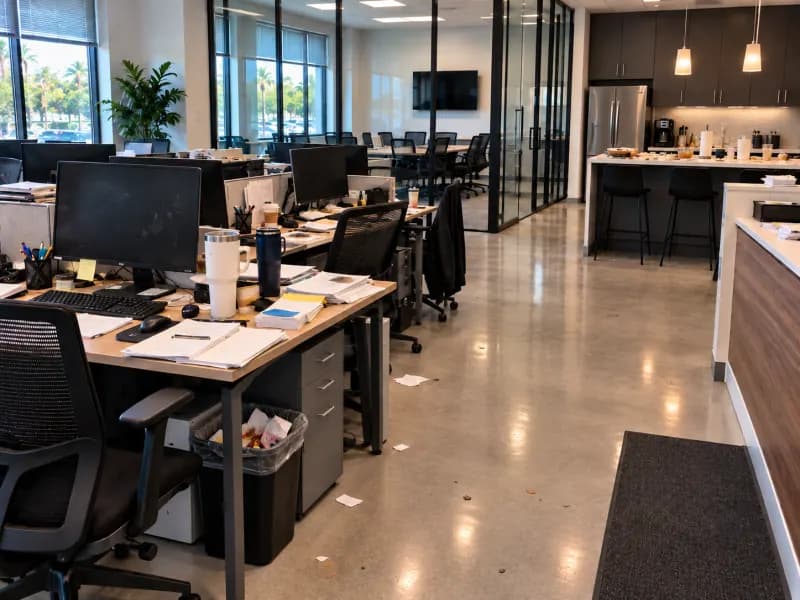 Reference photo of an office before cleaning