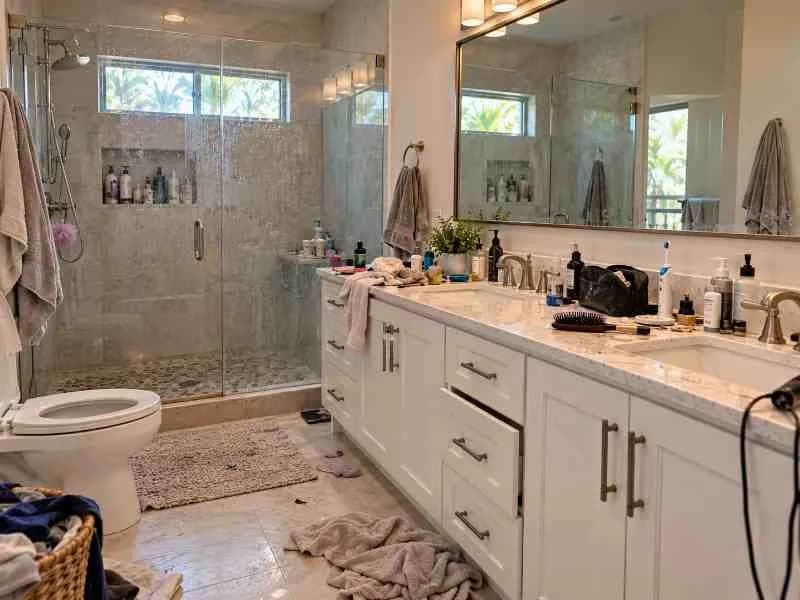 Bathroom before professional cleaning
